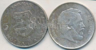 1947. 5Ft Ag "Kossuth" (2x) T:2-,3