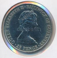 Guernsey 1981. 25P Cu-Ni "Károly herceg és Lady Diana esküvője" T:1-
Guernsey 1981. 25 Pen...