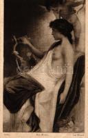 La Muse, erotic art postcard s: Lotz