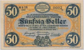 Zalaegerszeg / hadifogolytábor 1916. augusztus 15. 50f arab sorozat és sorszámmal MS jelzéssel T:II-...