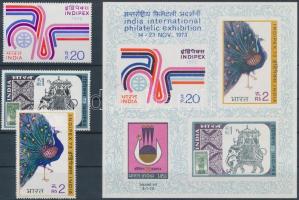 International Stamp Exhibition '73 Indipex set + block, Nemzetközi Bélyegkiállítás ´73 Indipex sor + blokk