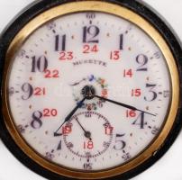 Díszes számlapú Musette zsebóra, működik