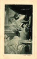 Jupiter et Semele, erotic art postcard, s: Hans Schlimarski