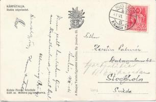 Kárpátalja, rutén népviselet; Kotsis Ferenc felvétele, a Magyar Turista Egyesület kiadása / Carpathi...