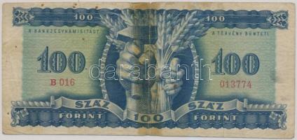 1946. 100Ft vízjeles T:III- ragasztásnyom
Adamo F26