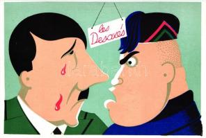 Les Desaxés... Editions Lenoir / Adolf Hitler, Mussolini, WWII political propaganda