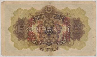 Japán 1930. 5Y felülbélyegezve T:III,III-
Japan 1930. 5 Yen with overprint C:F,VG
