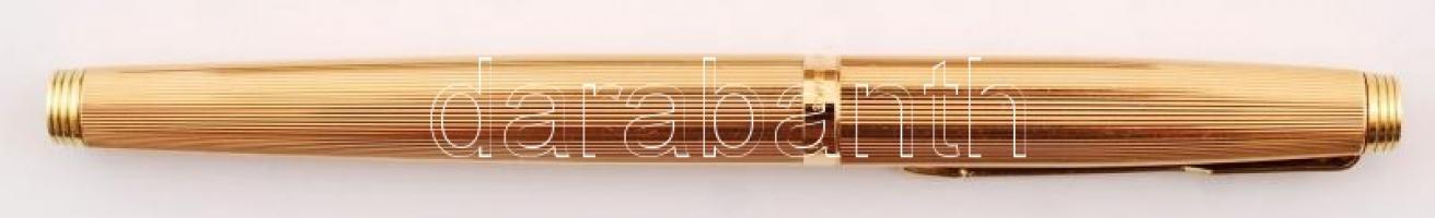 Aranyozott Parker töltőtoll, saját dobozában, leírással