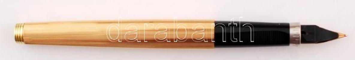 Aranyozott Parker töltőtoll, saját dobozában, leírással