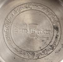 Zinn Becker modern boros pohár "Hirsau Marienkapelle" felirattal, ón, jelzett, m:8,5 cm/ Z...