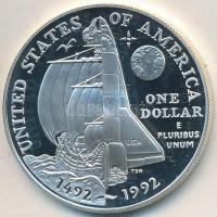 Amerikai Egyesült Államok 1992. 1$ Ag "Amerika felfedezésének 500. évfordulója alkalmából"...