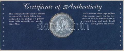 Amerikai Egyesült Államok 2002. 1$ Ag "Amerikai Sas" multicolor, dísztokban T:1
USA 2002. ...