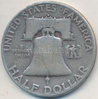 Amerikai Egyesült Államok 1952D 1/2$ Ag "Franklin" T:3 
USA 1952D Half Dollar Ag "Fra...