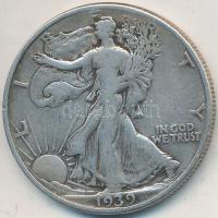 Amerikai Egyesült Államok 1939. 1/2$ Ag Walking Liberty T:3 USA 1939. 1/2 Dollar Ag Walking Liberty C:F