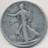 Amerikai Egyesült Államok 1936. 1/2$ Ag Walking Liberty T:3 USA 1936. 1/2 Dollar Ag Walking Liberty C:F