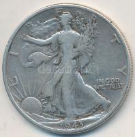 Amerikai Egyesült Államok 1943. 1/2$ Ag Walking Liberty T:3 USA 1943. 1/2 Dollar Ag Walking Liberty C:F