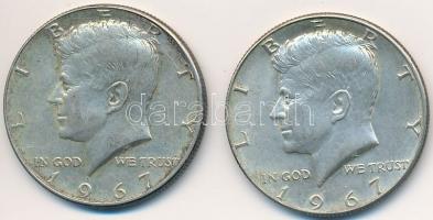Amerikai Egyesült Államok 1967. 1/2$ Ag Kennedy (2x) T:2 USA 1967. 1/2 Dollar Ag Kennedy (2x) C:XF