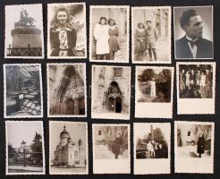 cca 1920-1940 Életképek Nagy-Magyarországról, több közülük hátoldalon feliratozva, 6x9 és 14x9 cm-es...