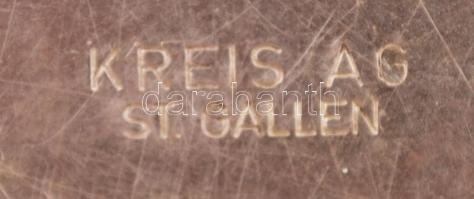 Ezüstözött tárgyak: cukorfogó, késbak, csésze, tálka, stb., jelzettek, 5 db