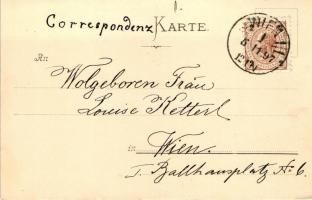 1897 Grüss Gott! Verlag L. Schaller / Austrian boy, folklore