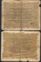 1848. kis hagyaték tétel "Kossuth-bankó" 1Ft,2Ft,5Ft,10Ft (2x) T:III,III/IV,IV