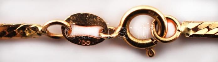 18 K arany lánc, jelzett / 18 C gold necklace 2,2 g