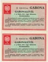 1930. 3P Gabonalevél (2x) egymásutáni sorszámokkal T:I