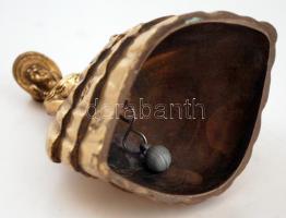 Figurális réz csengő, m:9 cm, h:8 cm