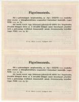 1930. 3P Gabonalevél (2x) egymásutáni sorszámokkal T:I