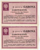 1930. 30f Gabonalevél (2x) egymásutáni sorszámokkal T:I