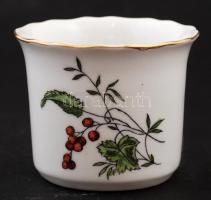 Acuincumi porcelánok: kis váza, mini kaspó, madárka, jelzettek, hibátlanok, összesen: 3 db