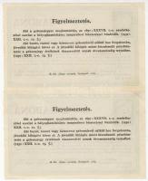 1930. 30P Gabonalevél (2x) kevés ugrású sorszámokkal T:I