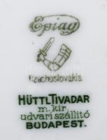 Hüttl Tivadar-féle lapostányérok, 6 db, hibátlan, jelzett, d: 24 cm