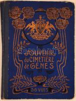 Souvenir du cimetiére de Génes. 36 Vues. (Híres emberek síremlékei a genovai Camposanto di Staglieno-ból). Aranyozott, kiadói félvászon kötésben / Tombs of famous people in Genoa Camposanto di Staglieno