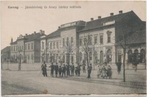 Karcag, Járásbíróság, Arany Bárány szálloda, Krausz Soma és Deutsch üzletei