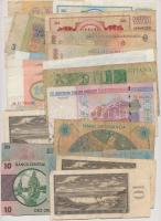30db-os vegyes külföldi bankjegy tétel, közte Szovjetunió, Csehszlovákia, Jugoszlávia, Románia T:veg...
