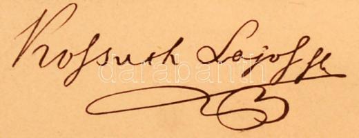 Kossuth Lajos fametszet,(rajz:Barabás) aranyozott fa keretben, külső keret méret: 20x16cm