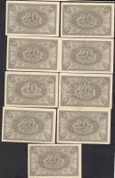 1920. 20f (9x) mindegyikben azonos lemezhiba! T:I,I-
