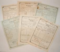 1866-1872 6db marhalevél