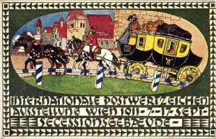 1911 Wien, Internazionale Post Wertzeichen Ausstellung, Secession Gebaude / International Postage Stamp Exhibition, So. Stpl, 3 Heller Ga. s: Erwin Puchinger