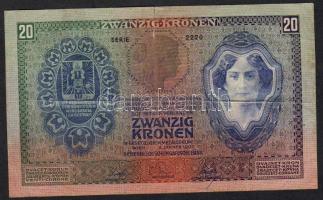 1907. 20K T:II- felül középen beszakadva, különben II