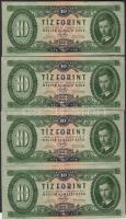 1947. 10Ft (4x) egymásutáni sorszámokkal T:II+