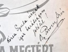 cca 1896 Kotta a zeneszerző, Pewny Irén saját kézzel írt ajánlásával az Operaház pénztárnokának