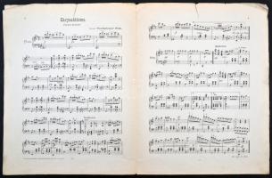 cca 1896 Kotta a zeneszerző, Vendéghegyi Géza saját kézzel írt ajánlásával az Operaház pénztárnokána...