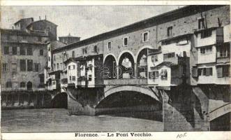 Firenze, Florence; Pont Vecchio / old bridge, mini card (11,8 cm x 7,1 cm) (fa)