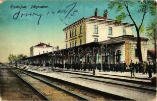 Érsekújvár, pályaudvar, vasútállomás / railway station (EB)