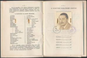 1939 Nemzetközi Gépjárómű Forgalmi engedély, Nemzetközi Vezetői Engedély, Királyi Magyar Automobil C...