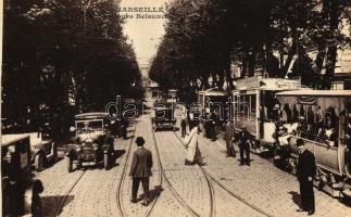 Marseille, Cours Belsunco / street, trams, automobiles