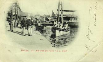 Toulon, Port, sailing ships, sailors (EB)