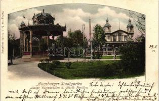 Augsburg, Stadtgarten, Haupt Restauration u. Musik Pavillon / City garden, restaurant, music pavilion
